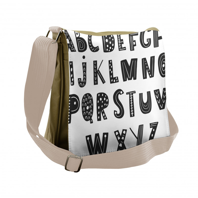 Abstract Modern Letters Messenger Bag