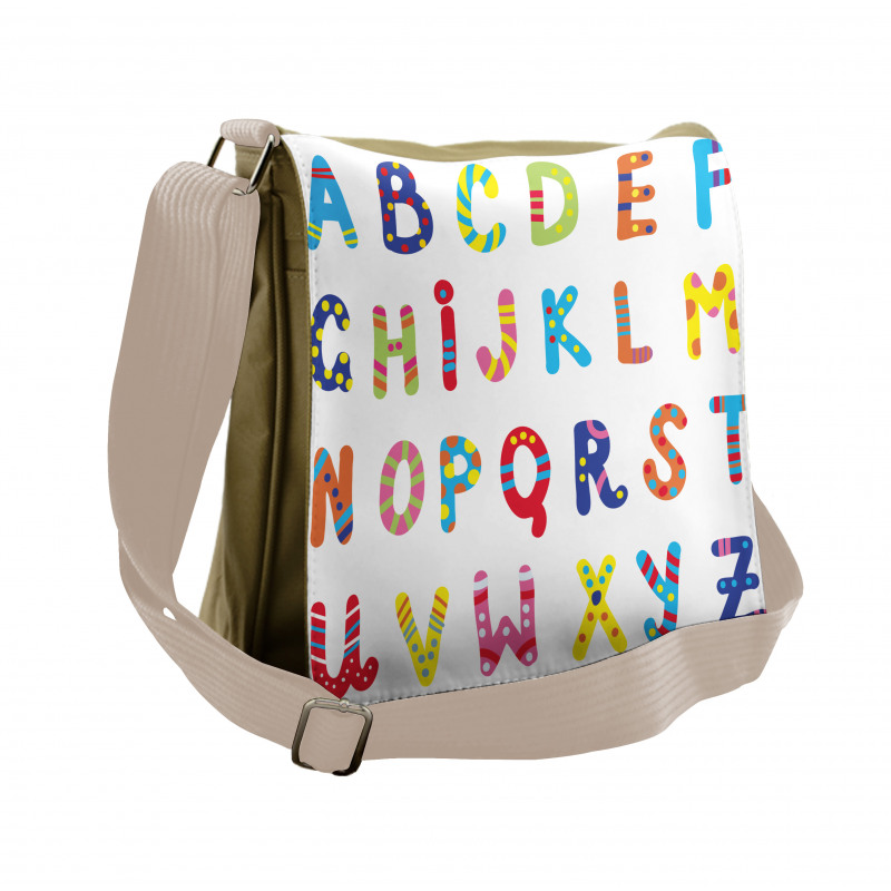 Funny Colorful Letters Messenger Bag