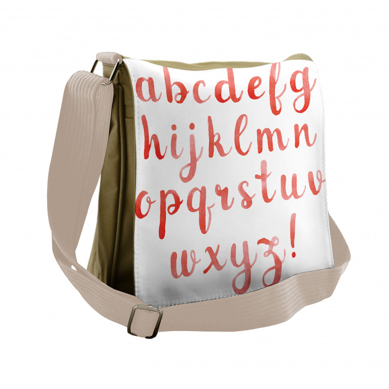 Watercolor Warm Letters Messenger Bag