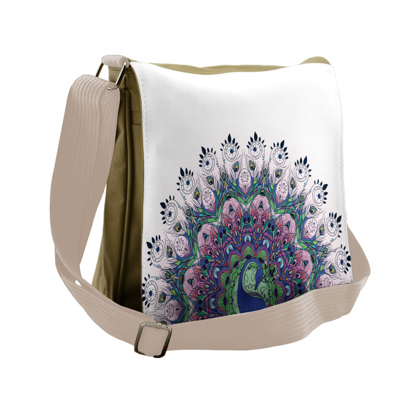 Exotic Wild Peacock Messenger Bag