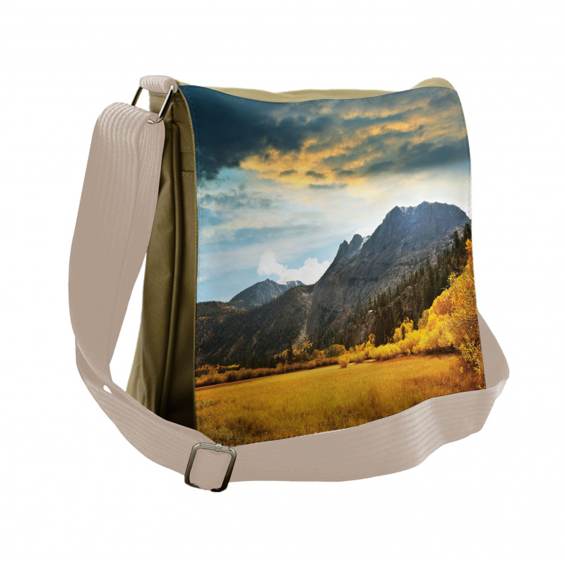 Mountain Grassland Sun Messenger Bag