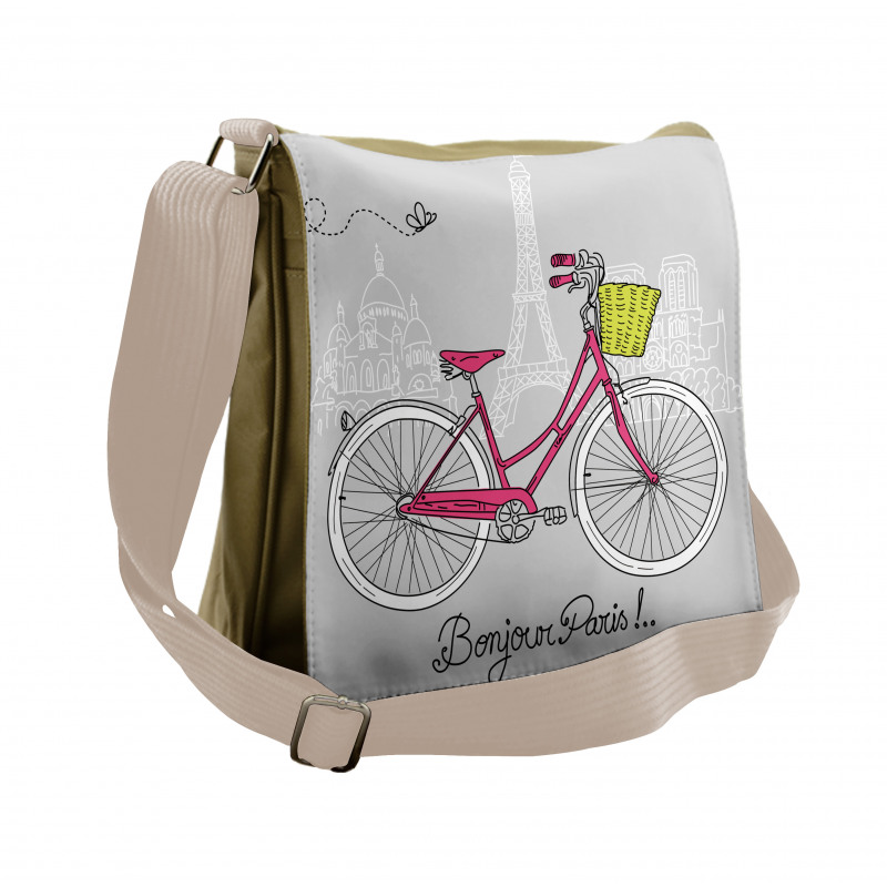 Bonjour Paris Bicycle Messenger Bag