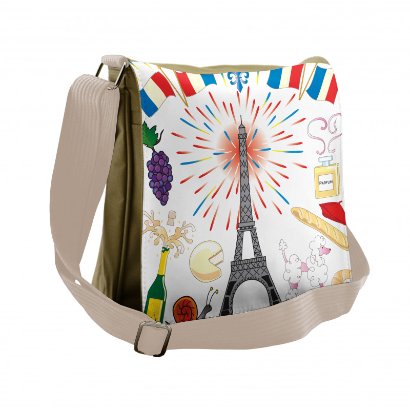 Parisian Party Items Messenger Bag