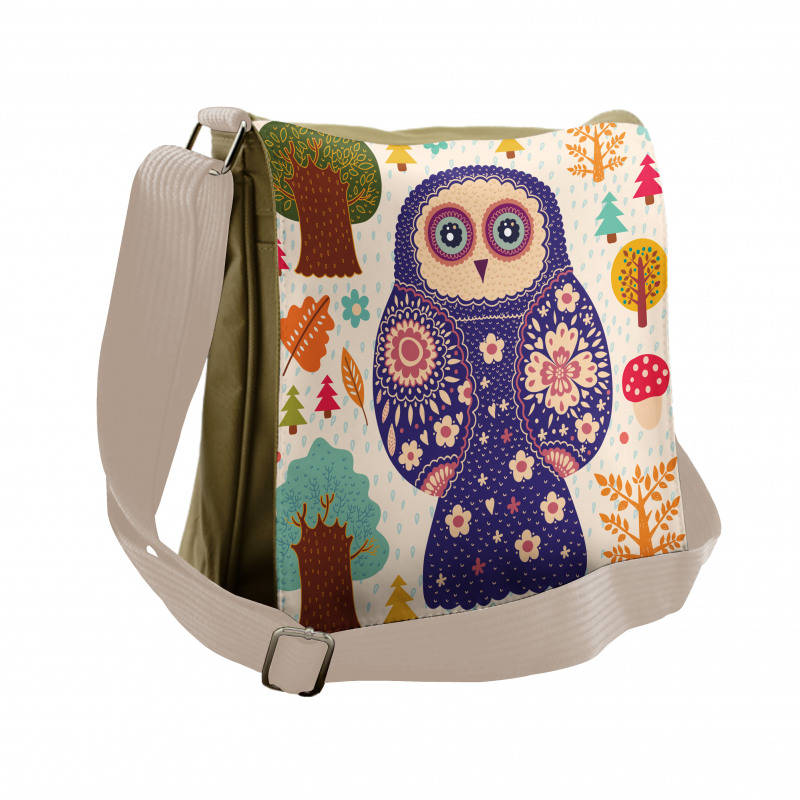 Birdie and Autumn Botany Messenger Bag