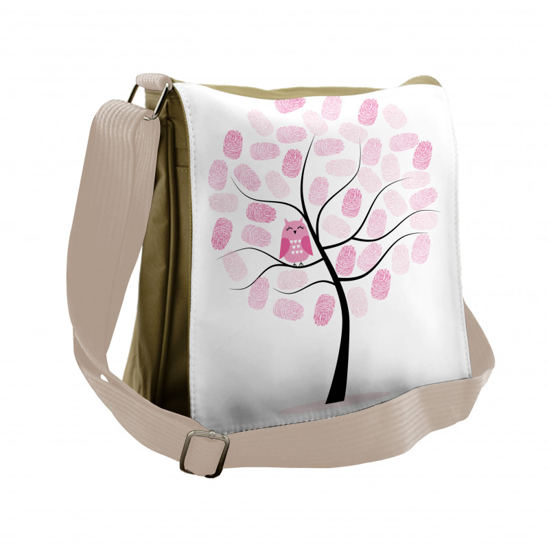 Tree with Fingerprints Messenger Bag