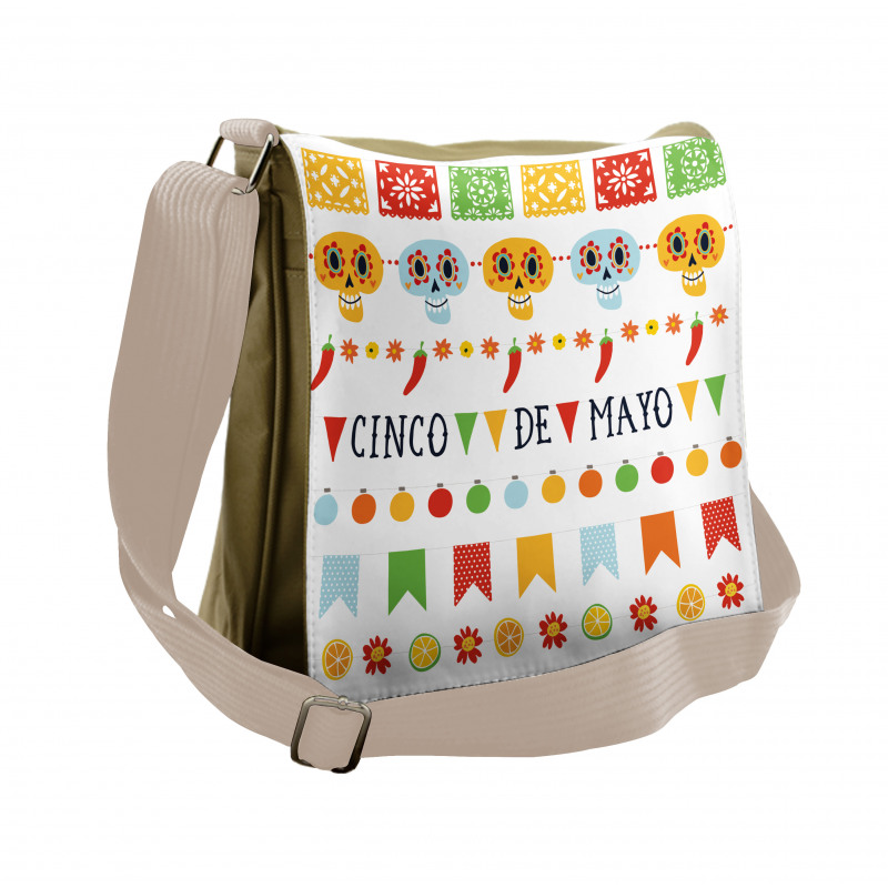 Mexico Folk Concept Messenger Bag