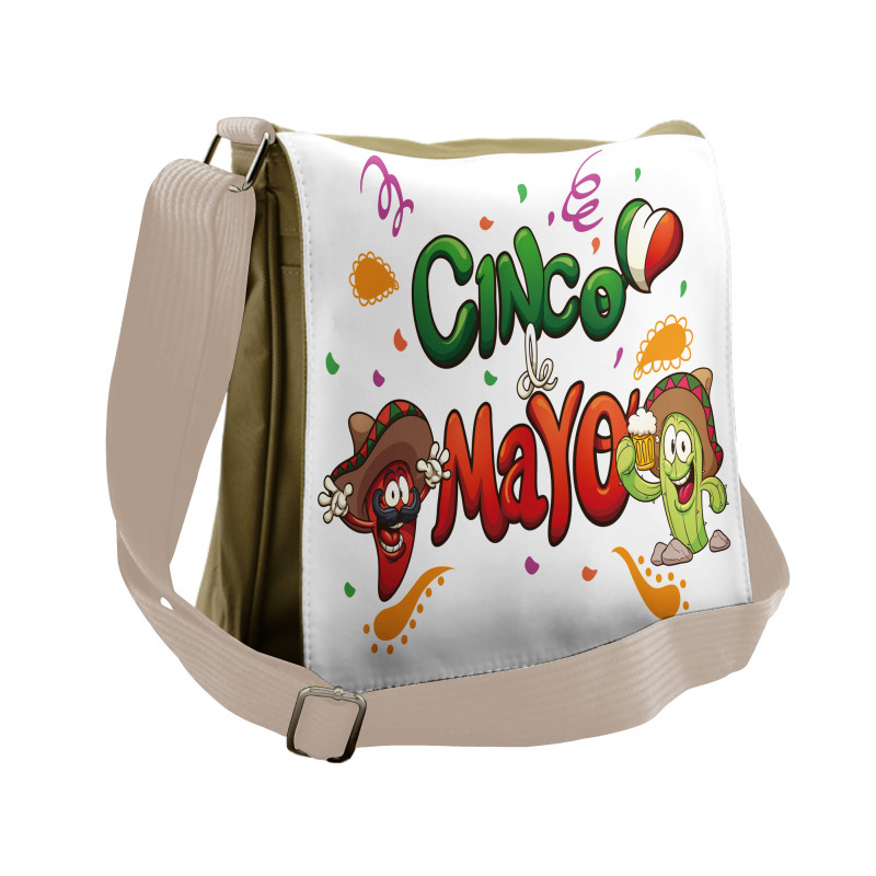 Mexican Cartoon Messenger Bag