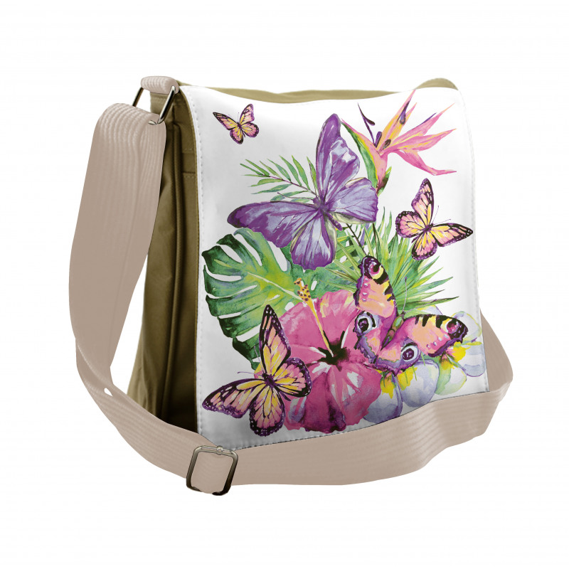 Tropic Butterflies Messenger Bag