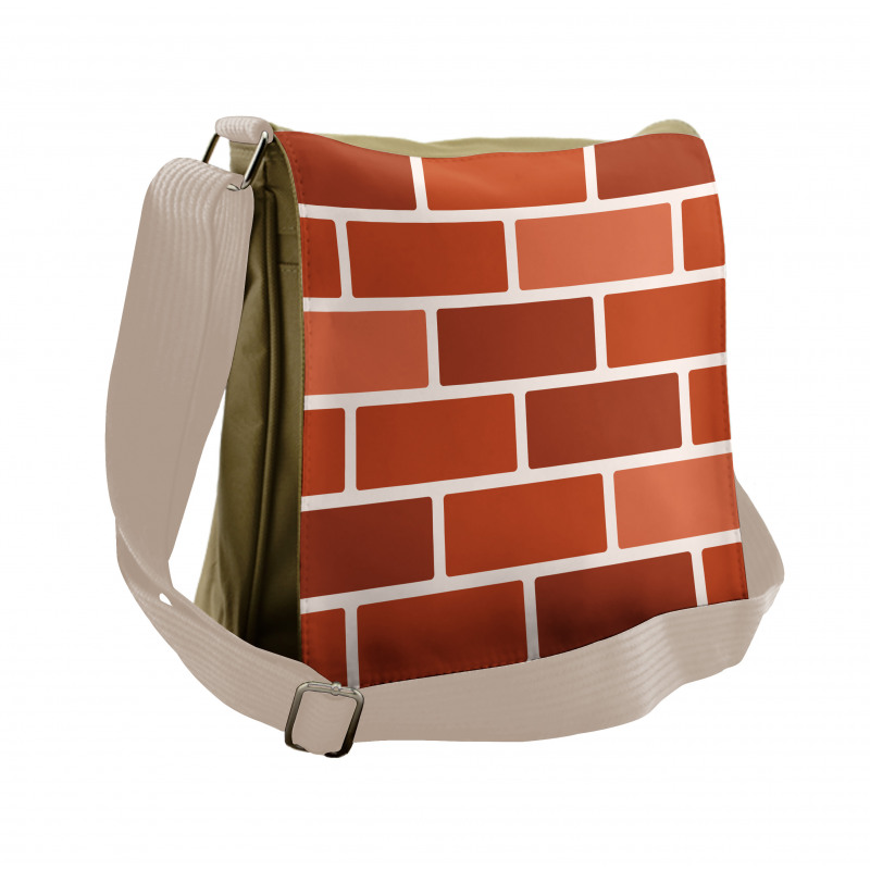 Geometric Structural Layout Messenger Bag