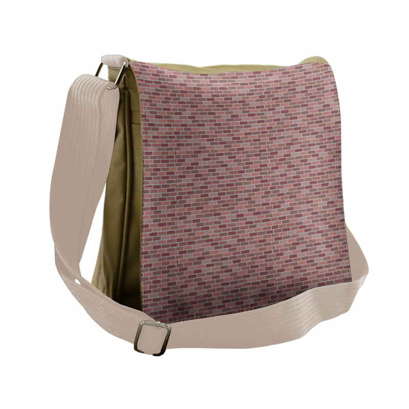 Stacked Stonework Pattern Messenger Bag