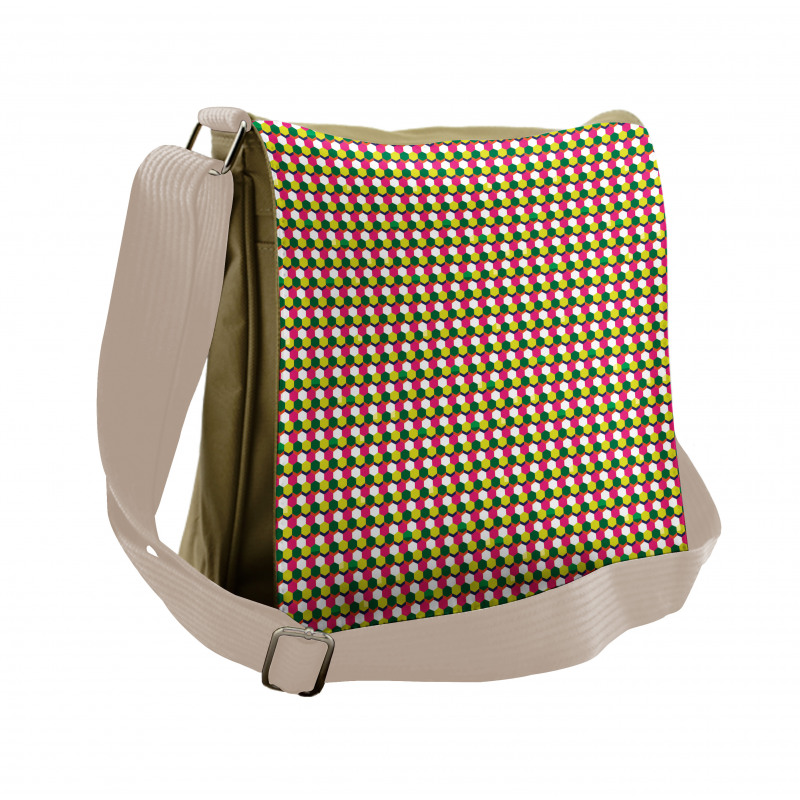 Repeating Hexagons Pattern Messenger Bag