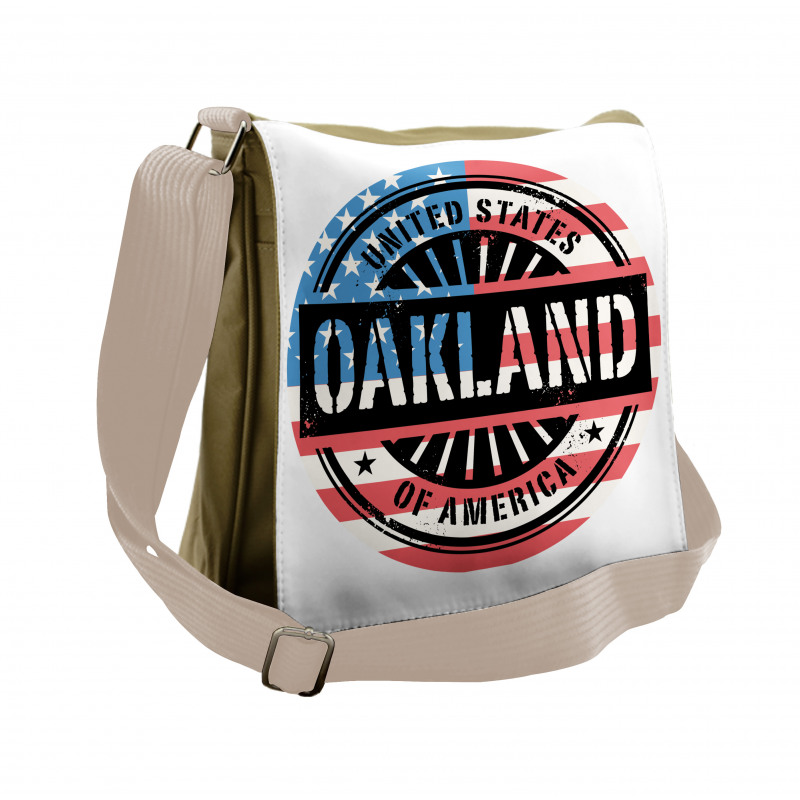 Grunge Style American Text Messenger Bag