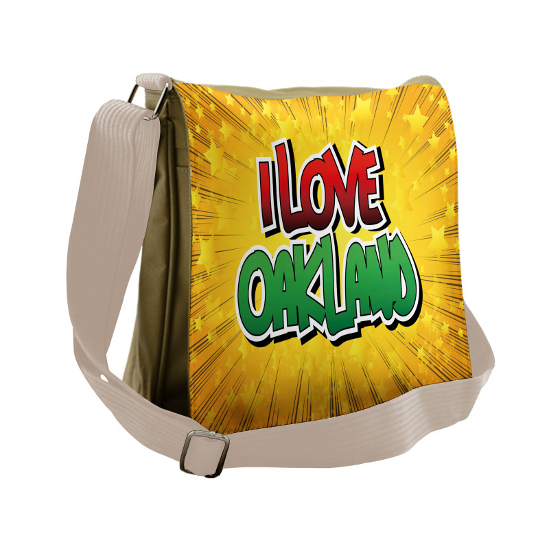 Typographic Pop Art Style Messenger Bag