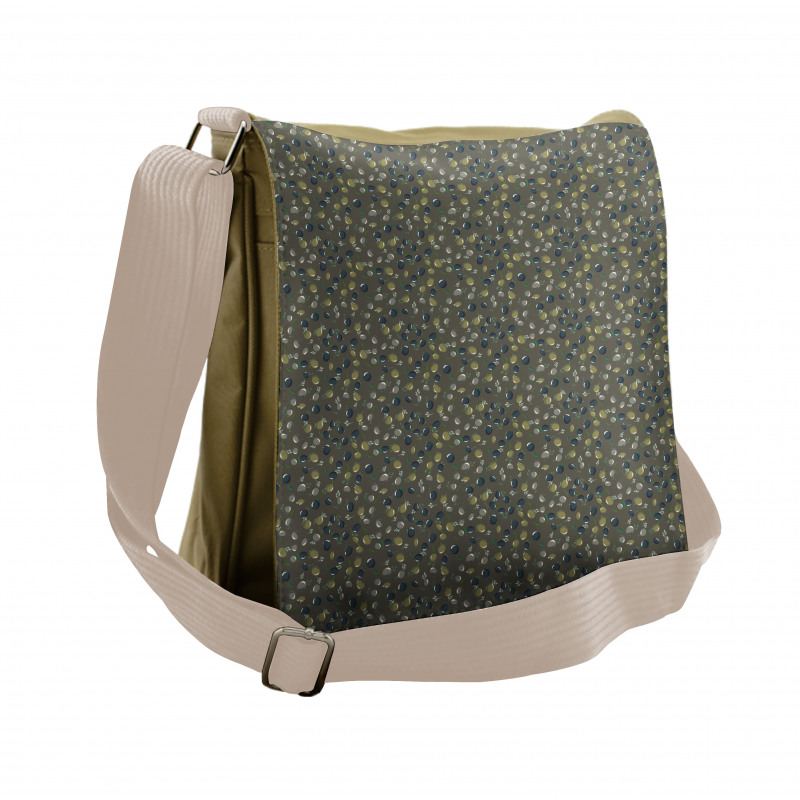 Circular Organic Branches Messenger Bag