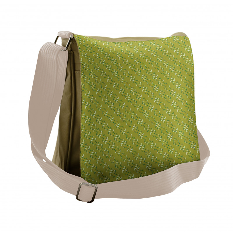 Vegetation Leaves Budding Messenger Bag