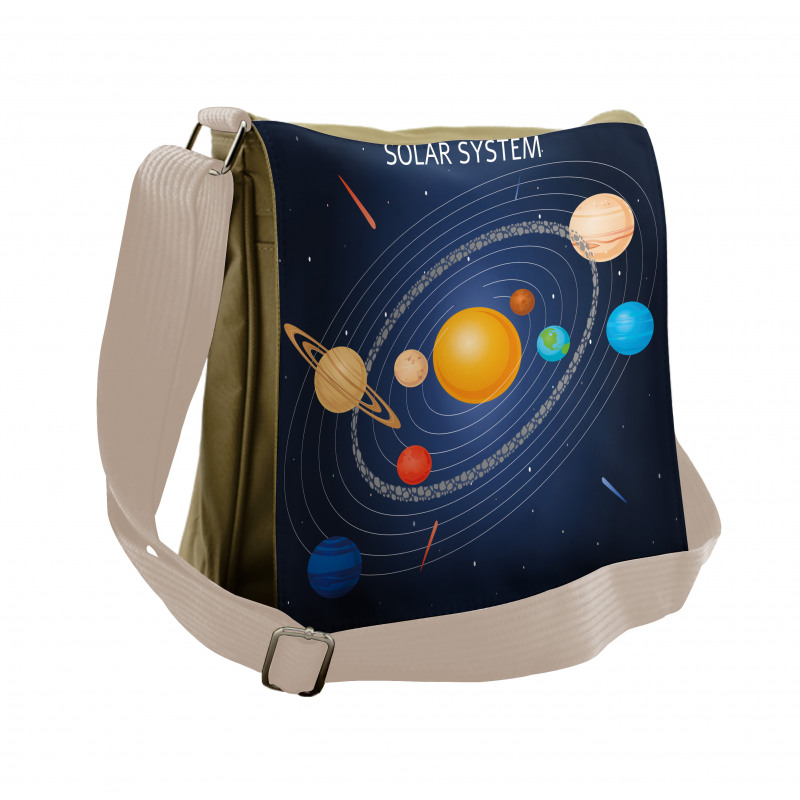 Celestial Cartoon Scheme Messenger Bag