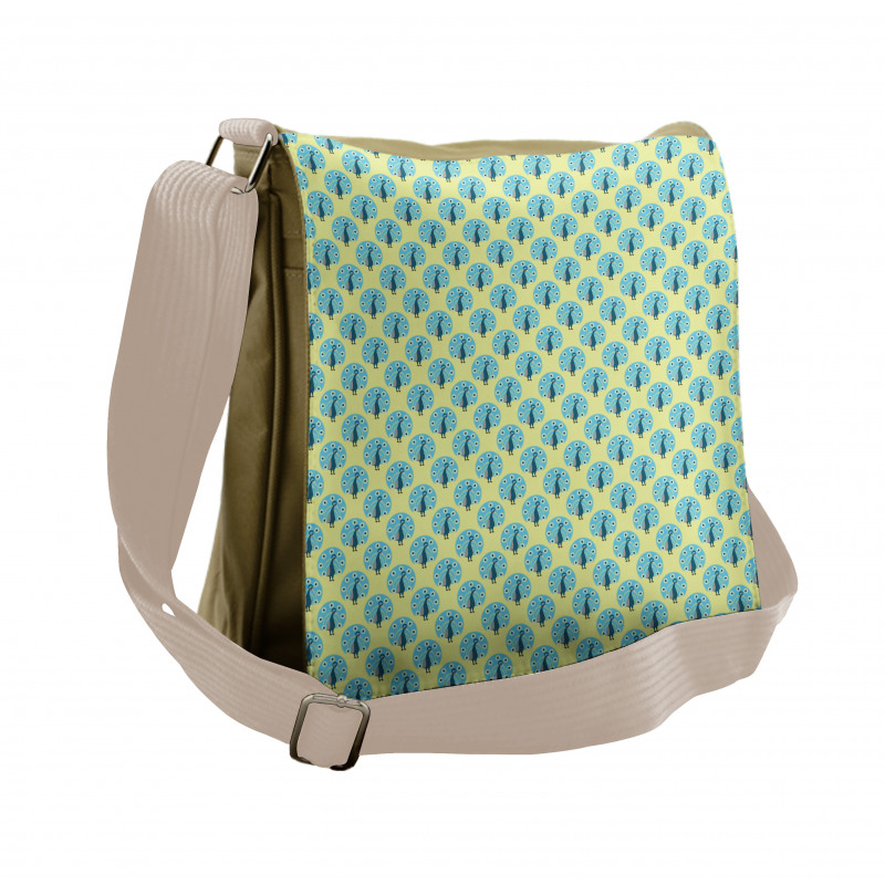 Exotic Wild Bird Pattern Messenger Bag