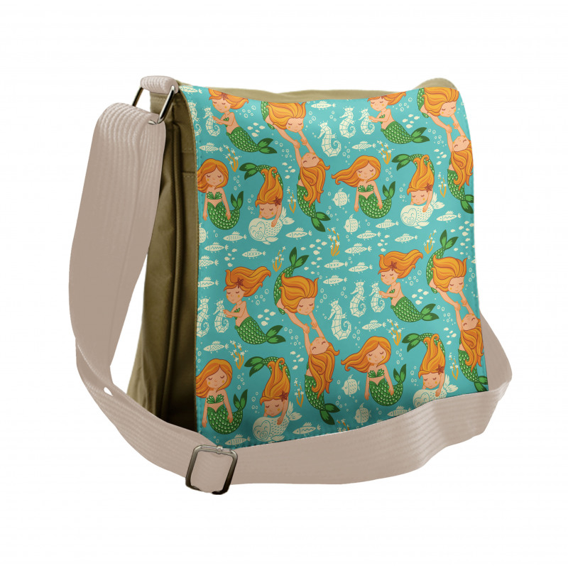 Cartoon Character Sea Messenger Bag