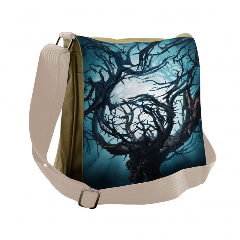 Night Big Mystic Tree Messenger Bag