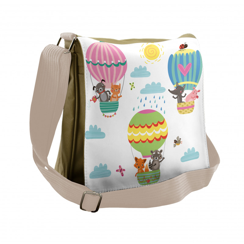 Animals Fly Nursery Messenger Bag