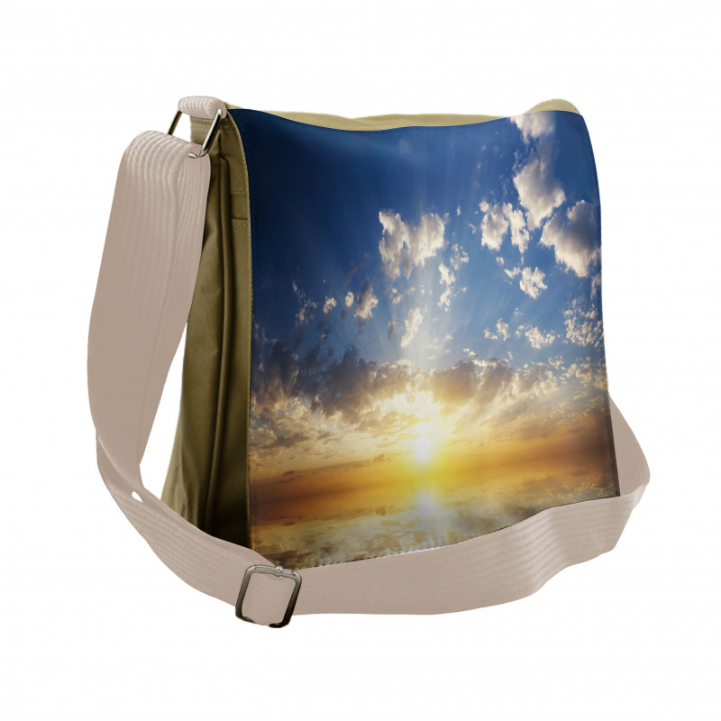 Sunset Reflection on Sea Messenger Bag