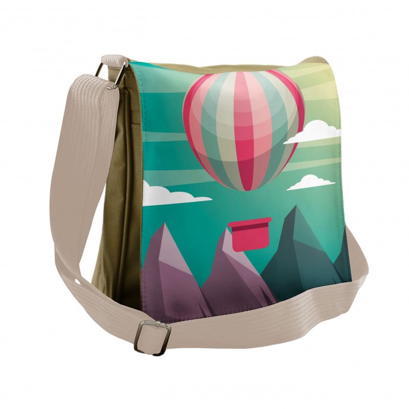 Polygonal Lines Messenger Bag