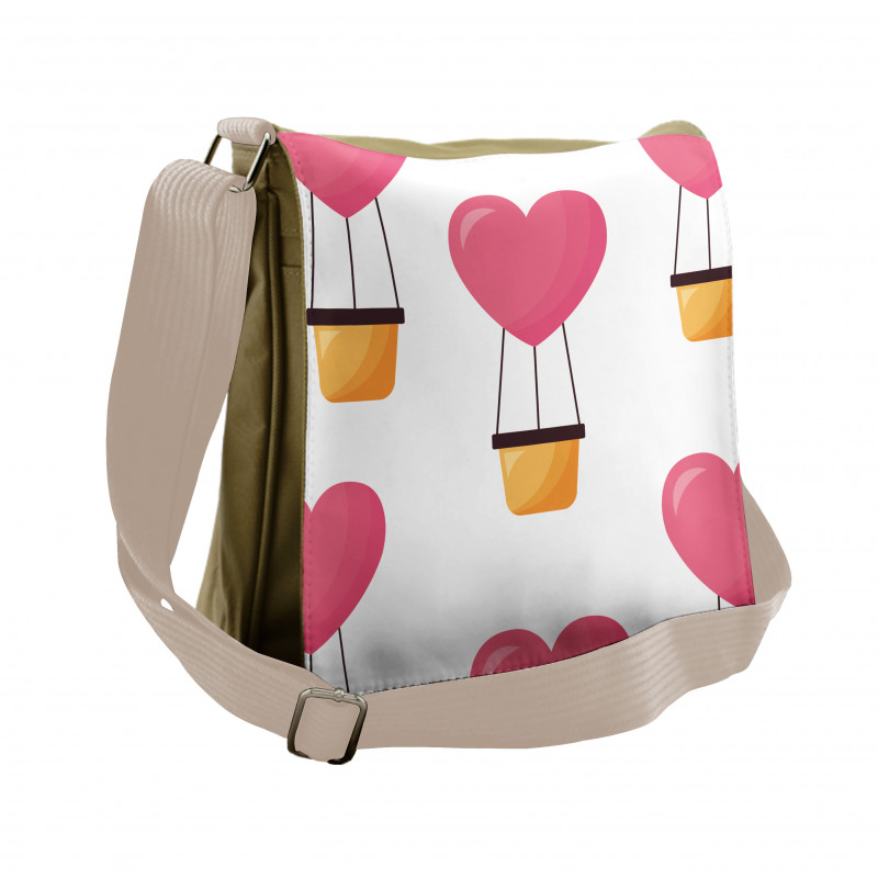 Heart Shaped Sky Messenger Bag