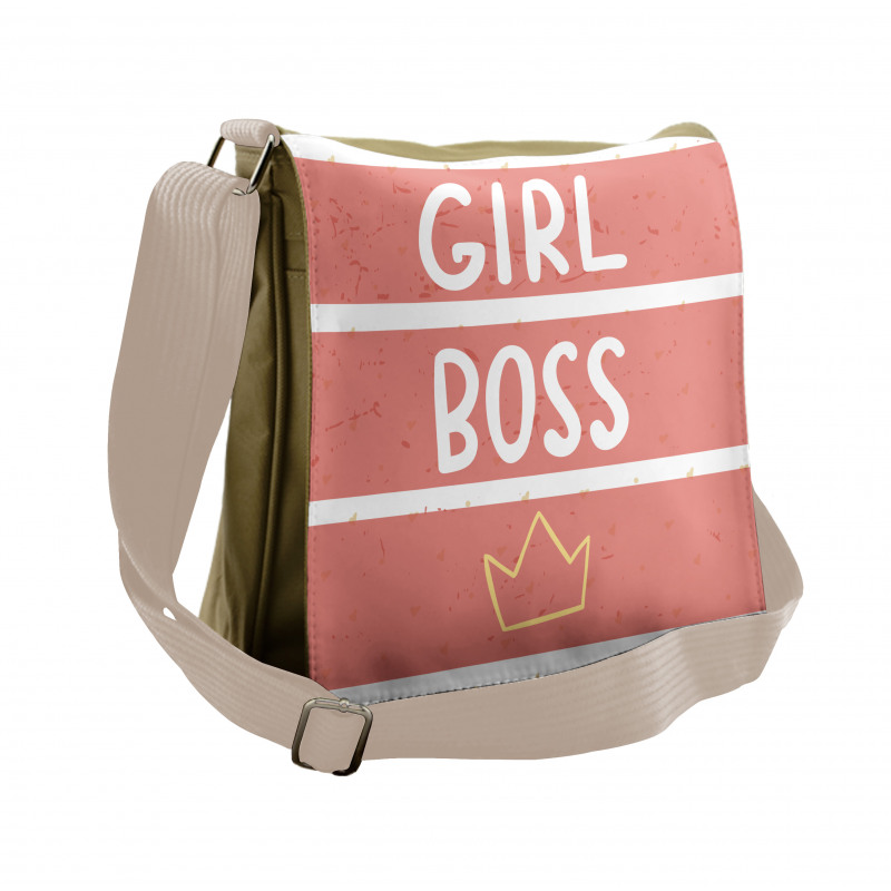 Texting Crown Artwork Messenger Bag