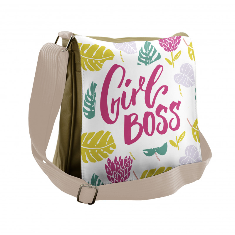 Feminism Calligraphy Art Messenger Bag