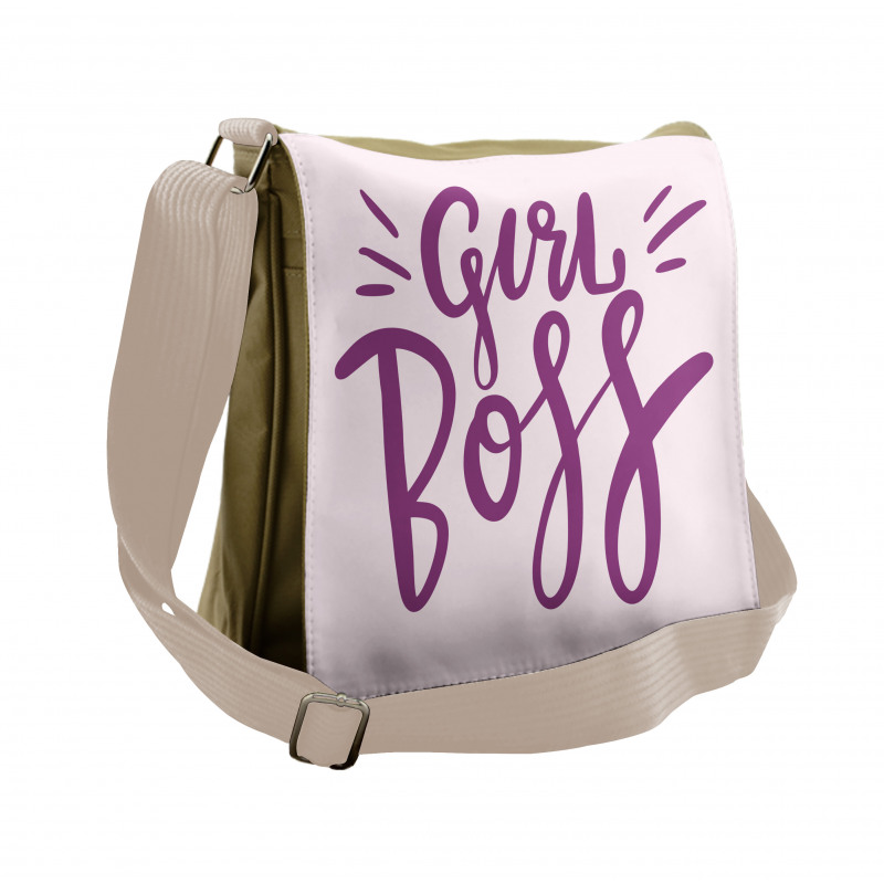 Motivational Feminine Art Messenger Bag