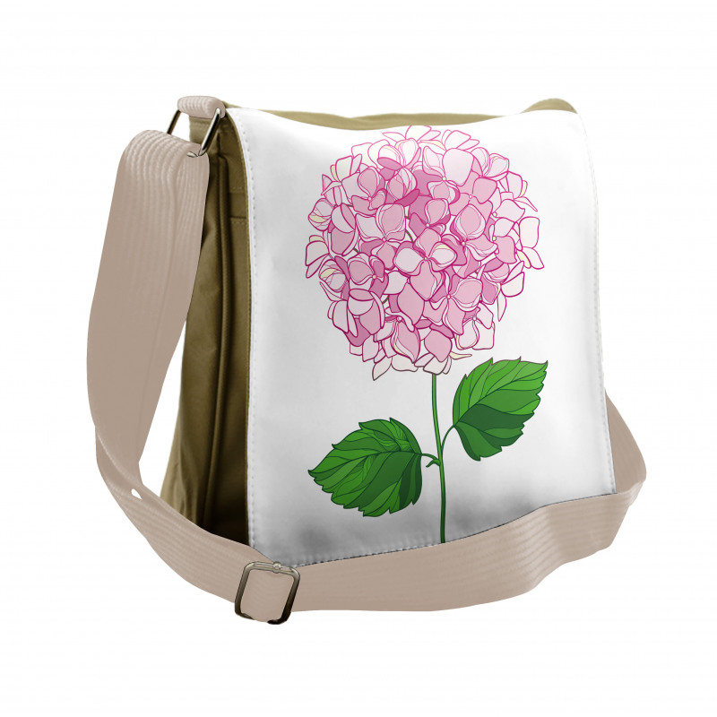 Hand Drawn Pink Petals Messenger Bag