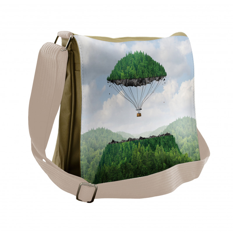Hot Air Balloon Mountain Messenger Bag
