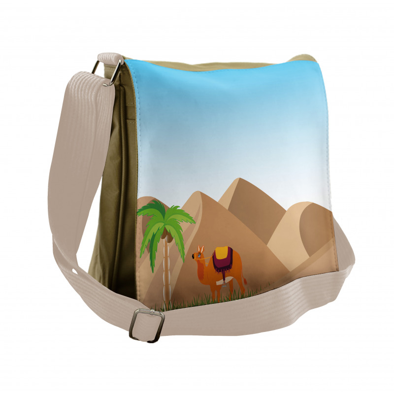 Sand Hills a Camel and a Tree Messenger Bag