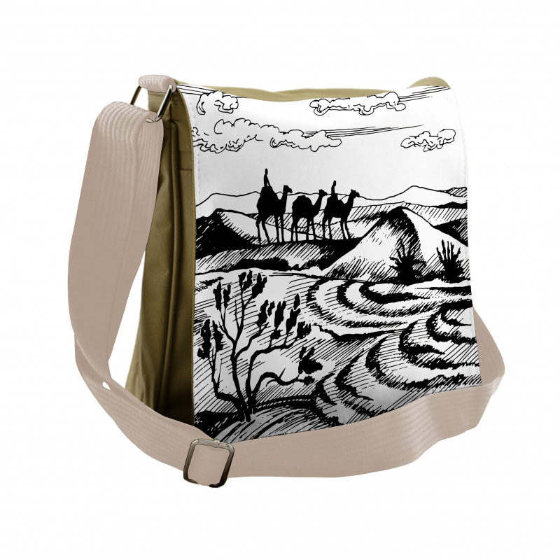 Sketchy Camel Caravan Messenger Bag