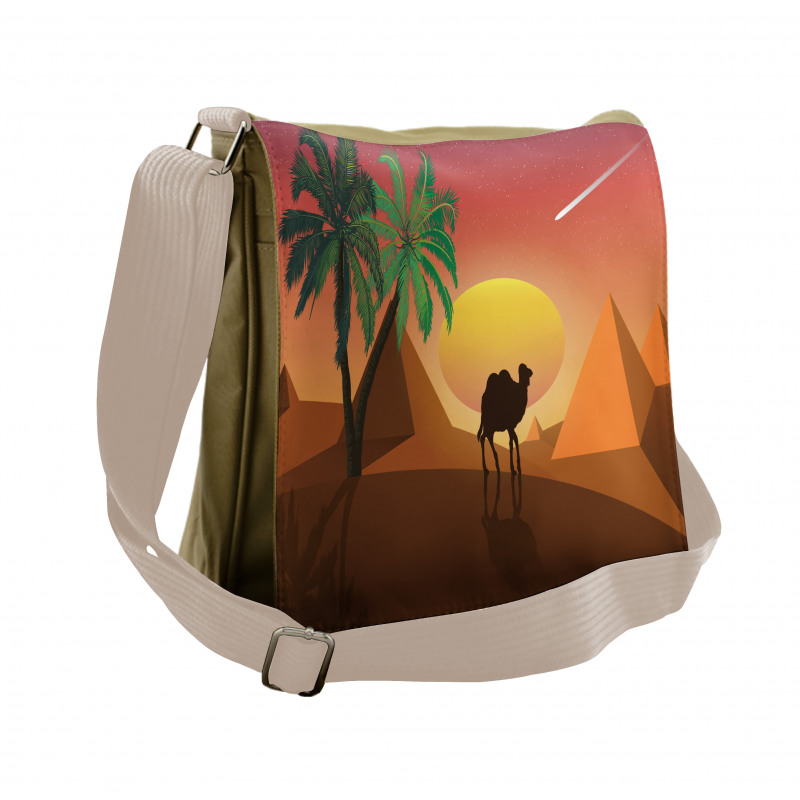 Camels Pyramids and Palms Messenger Bag