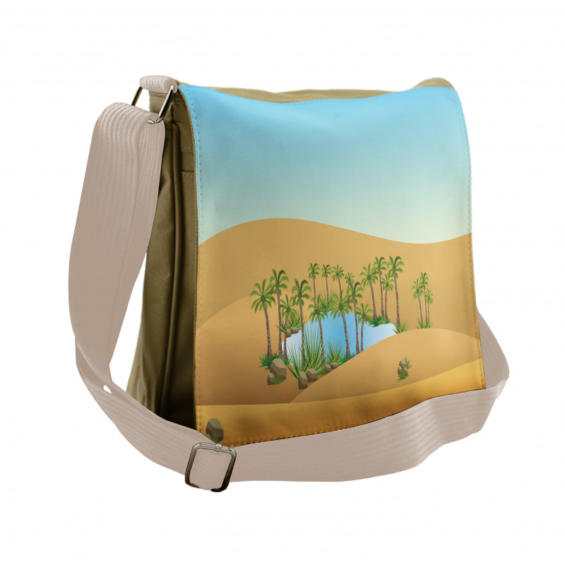 Sand Dunes Lake and Trees Messenger Bag