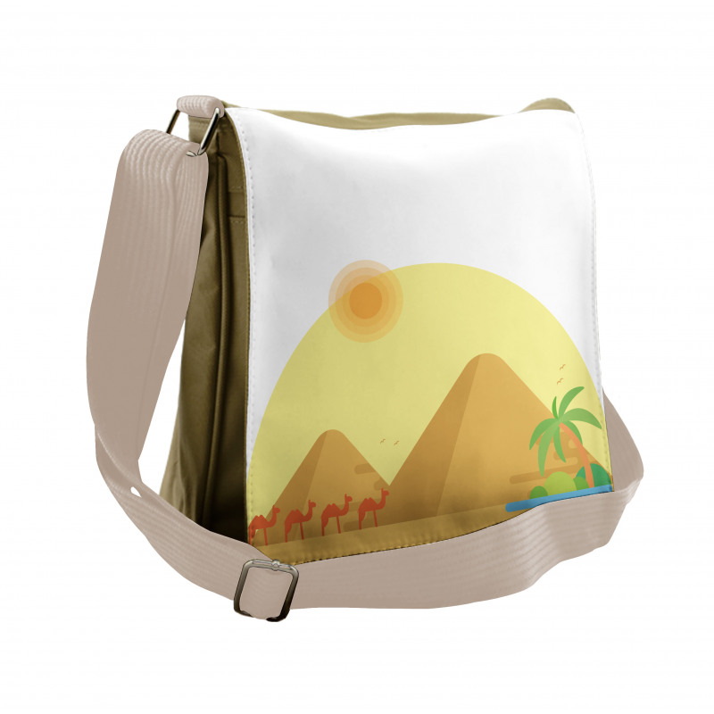 Caravan of Camels Marching Messenger Bag