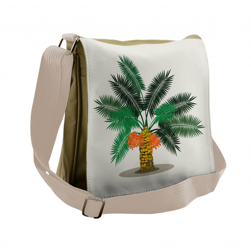 Tropical Oasis Leaves Messenger Bag