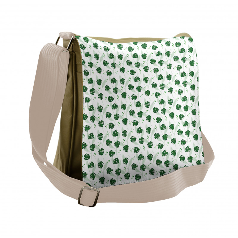 Jungle Foliage Shadowy Messenger Bag