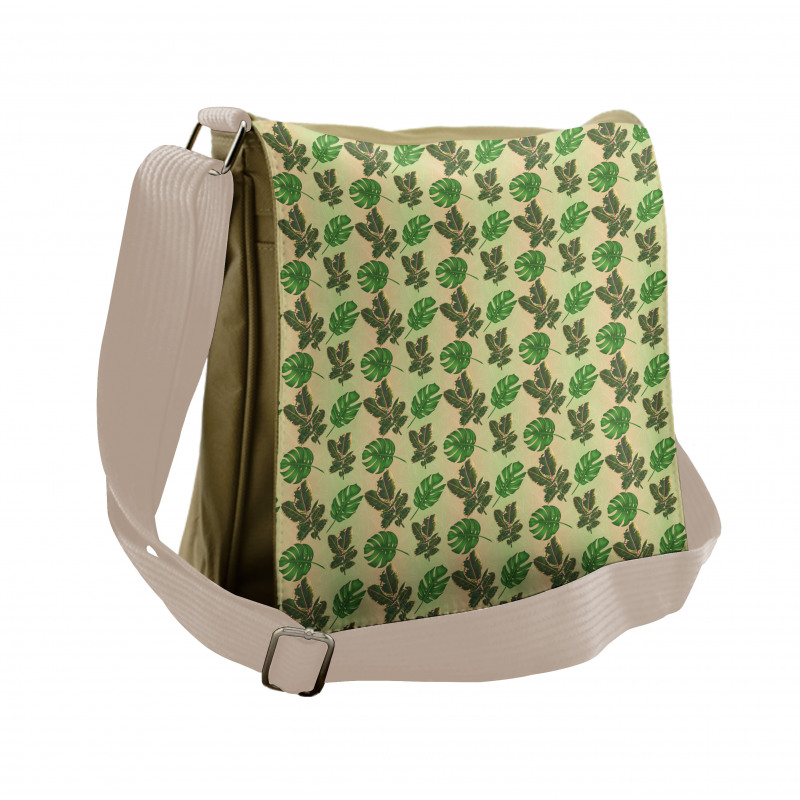 Exotic Leaves Scenery Messenger Bag