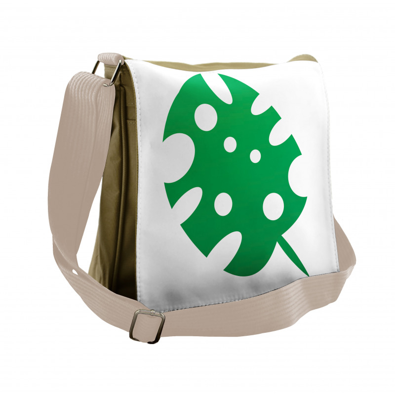 Simple Tropical Leaf Messenger Bag