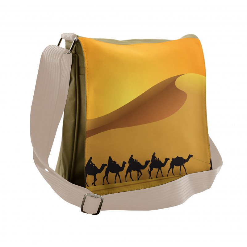 Camel Caravan Sahara Desert Messenger Bag