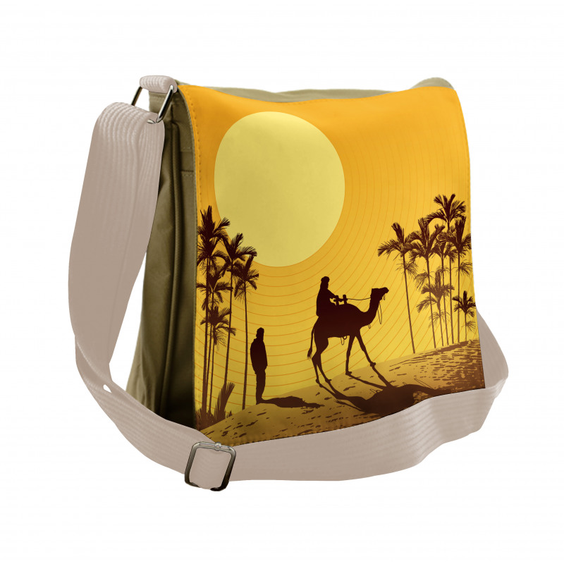 Camel Men and Palms Messenger Bag