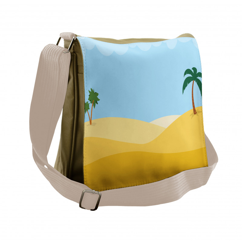 Tropical Palms on Desert Sky Messenger Bag