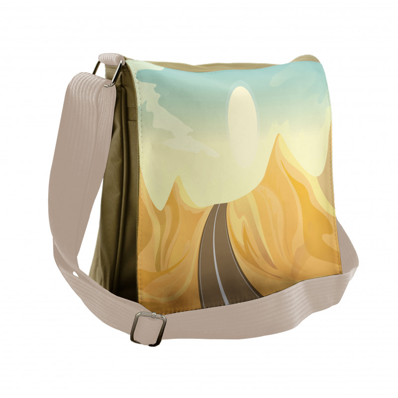 Road Adventure in Desert Hills Messenger Bag