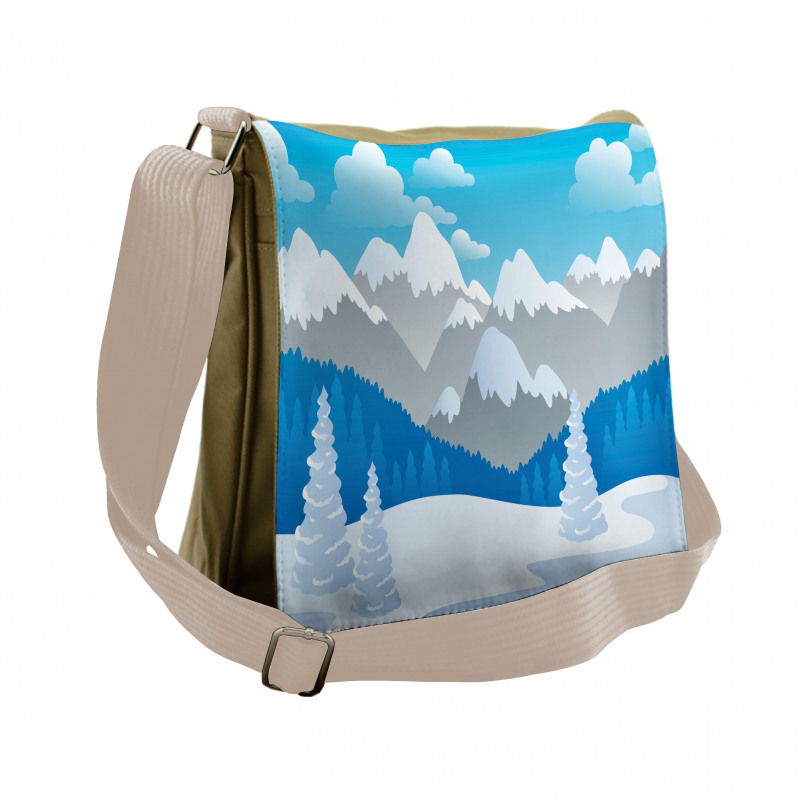 Snow-Capped Mountains Messenger Bag