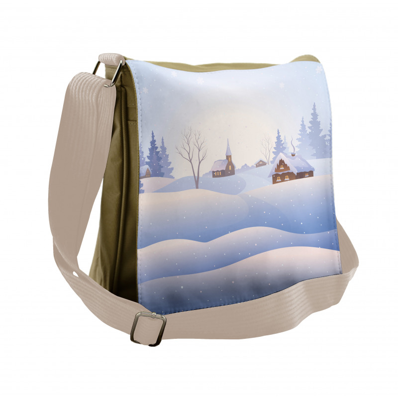 Village Landscape View Messenger Bag