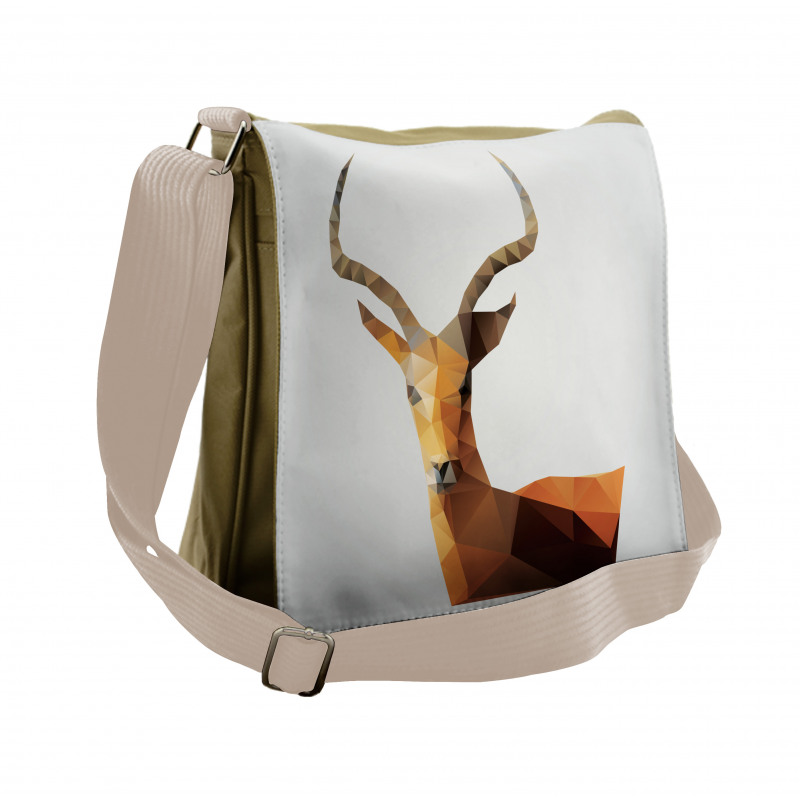 Low Poly Animal Portrait Messenger Bag