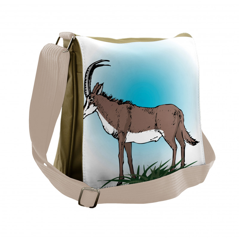 Wild Animal Grass Messenger Bag