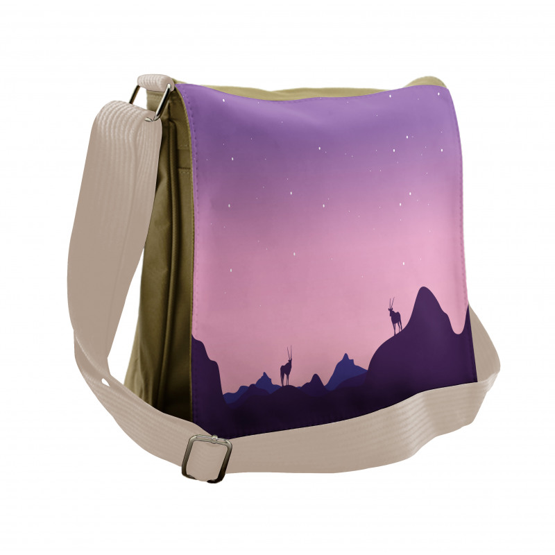 Animals Hill Ombre Night Messenger Bag